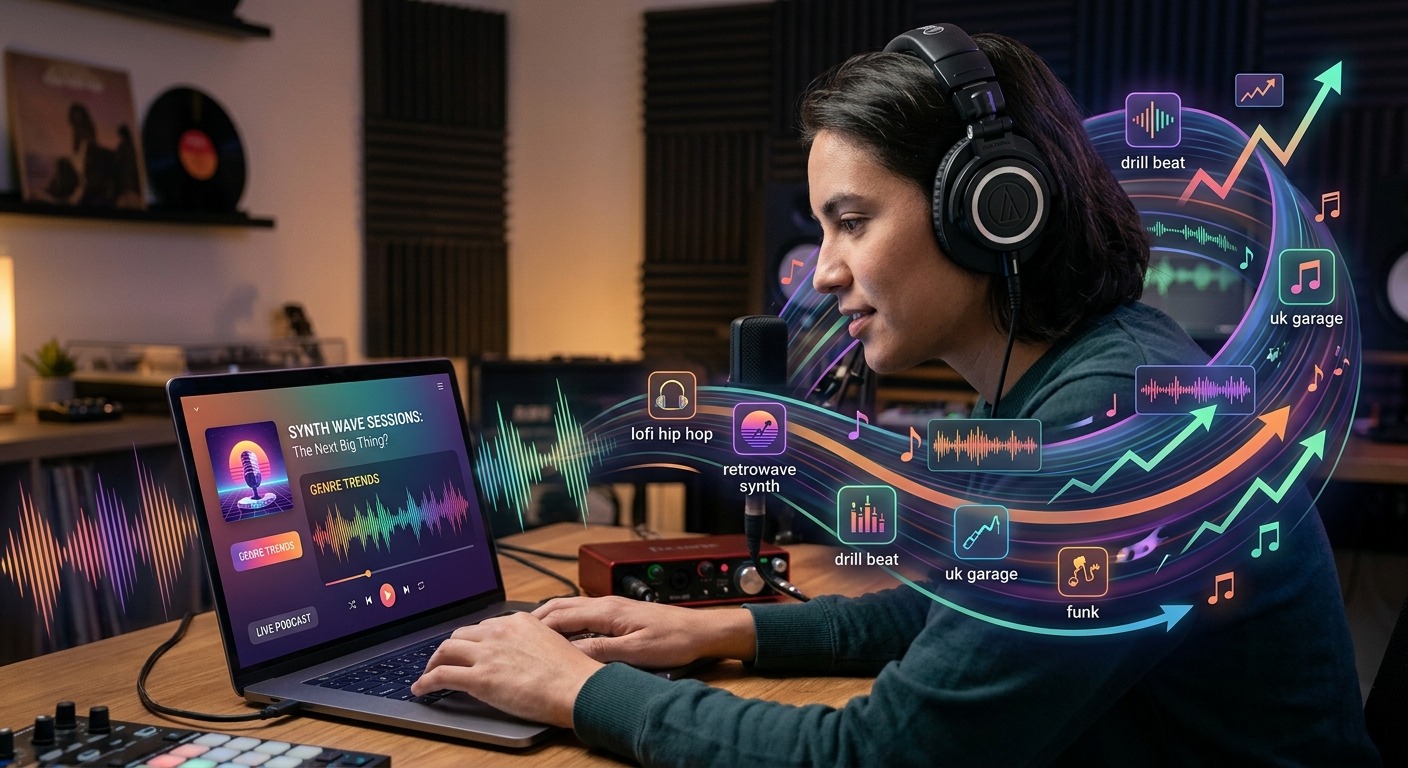 Using Music Production Podcasts to Track Genre Trends Before They Peak